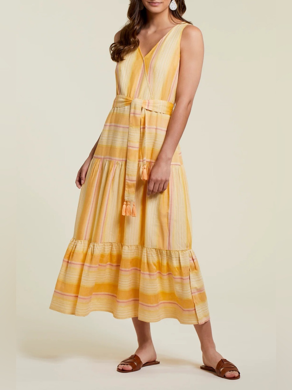 NWT - TRIBAL FEMME - Yellovango Maxi Cross-over front dress. Size XS